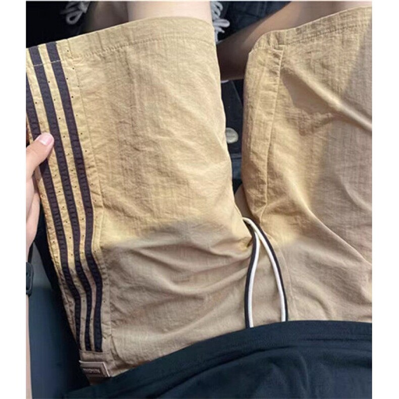 条纹短裤男夏季薄款尼龙速干五分裤三条杠运动休闲中裤KJ904,男装牛仔裤,星座1116A（原606A-3）