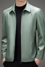 K8816钱塘2020-2秋冬季百搭时尚休闲中年男士夹克皮衣外套P127，男装皮衣，钱塘207-2