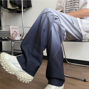 V013-P42 春夏vibe新款美式复古渐变工装冲锋裤直筒休闲长裤子图片