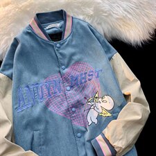 潮流夹克潮男春季刺绣爱心撞色棒球服外套夹克W102P55，男装夹克，星座1116-2