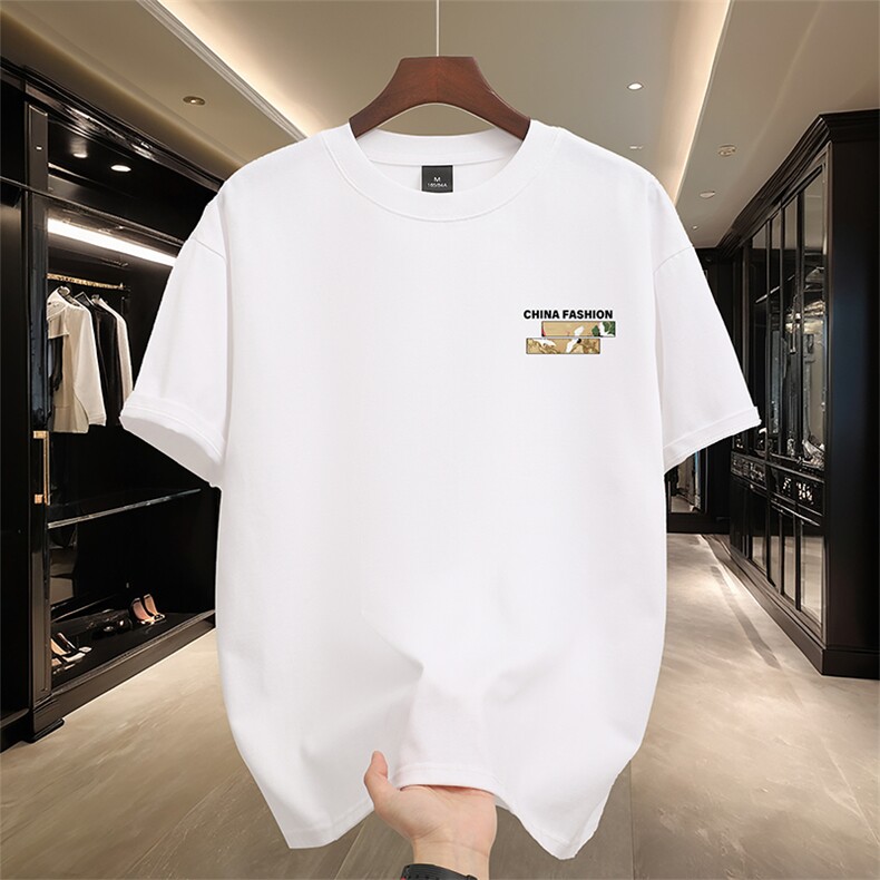 已做版权潮重磅纯棉T恤男新中式夏季潮流宽松短袖T11-P28，男装T恤，星座205-5