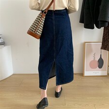 牛仔半裙，女装半身裙，素妮