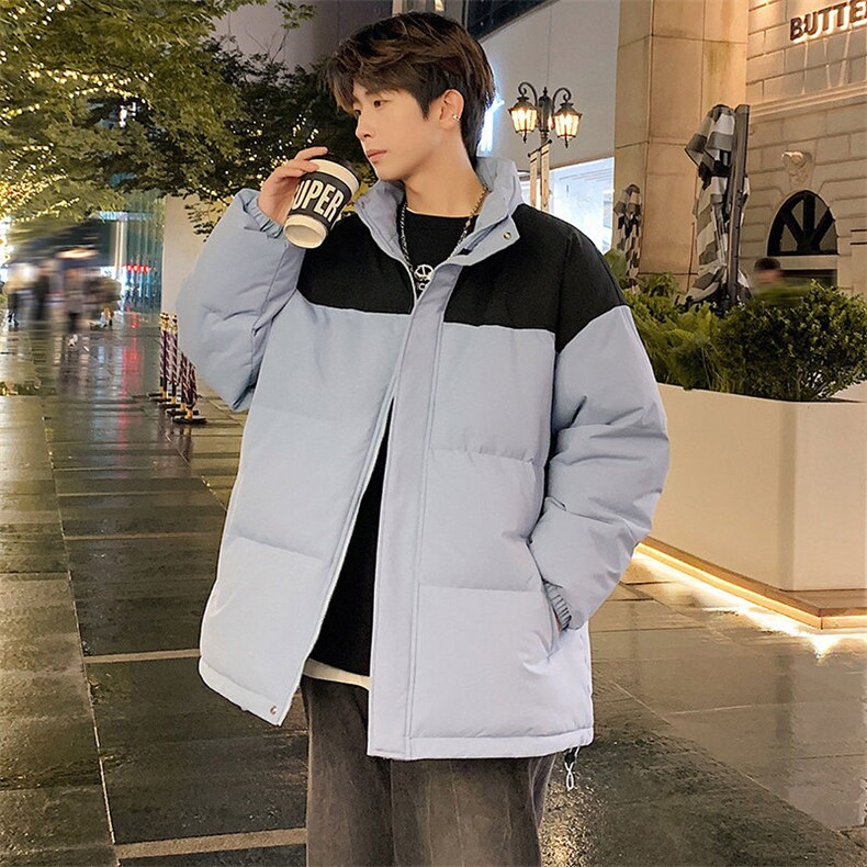 现货港风棉衣男立领二开撞色加厚棉袄DSA157B-M88888-特P65,男装棉衣,电商A157B