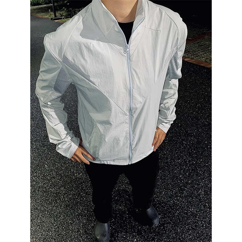 春夏款高品质冰感速干防晒服休闲户外运动外套透气弹力机能风夹克,男装防晒衣,电商A443