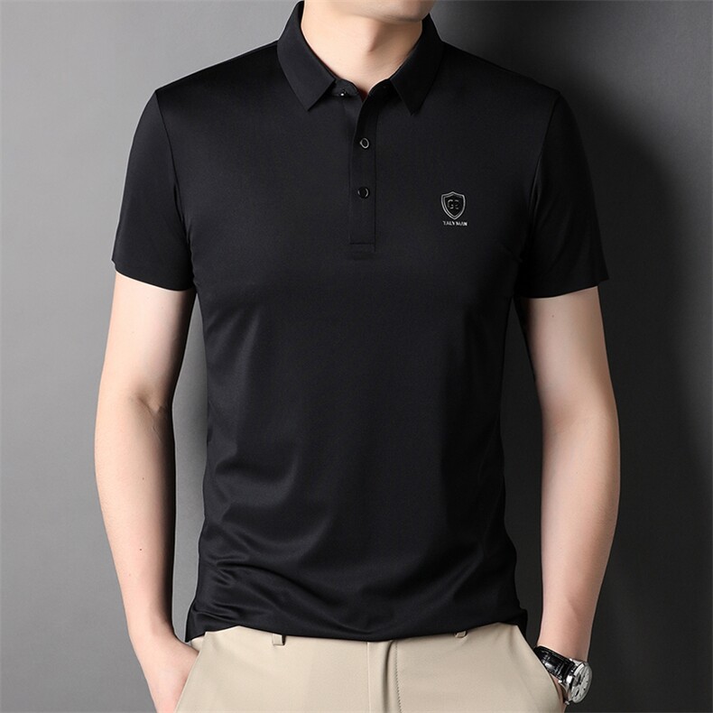 夏季新款男士翻领短袖t恤中年有领男装上衣服休闲POLO衫,男装T恤,电商B212（原钱塘6029）