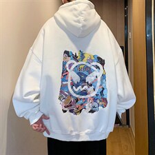 秋季新款ins大码港风小怪兽男士套头衫卫衣WY318P45限58，男装卫衣，电商A089-1