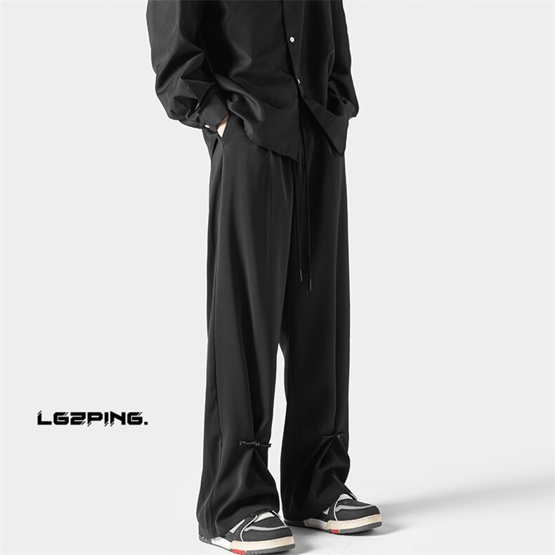 2024春季新款无影墙大码新中式盘扣西裤M-5XHK24132-特P35，男装西裤，电商A022