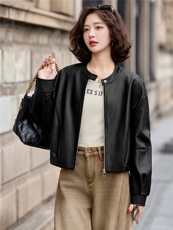 2026年春季新款现货休闲时尚皮衣外套品质女装，女装皮衣，臻衣坊