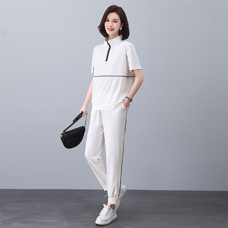 2025春装新款女装显瘦洋气减龄中年妈妈休闲运动卫衣年轻套装春秋,女装套装/套裙,凝聚力