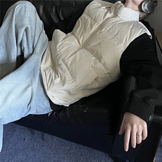 冬季羽绒马甲光板纯色休闲加厚保暖男女同款B7604-P100【特价】，男装棉衣，电商A007