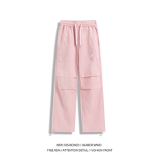 抖音品质夏季新款多巴胺条纹宽松休闲裤B315-K25558-特p35控68，男装休闲裤，电商B315