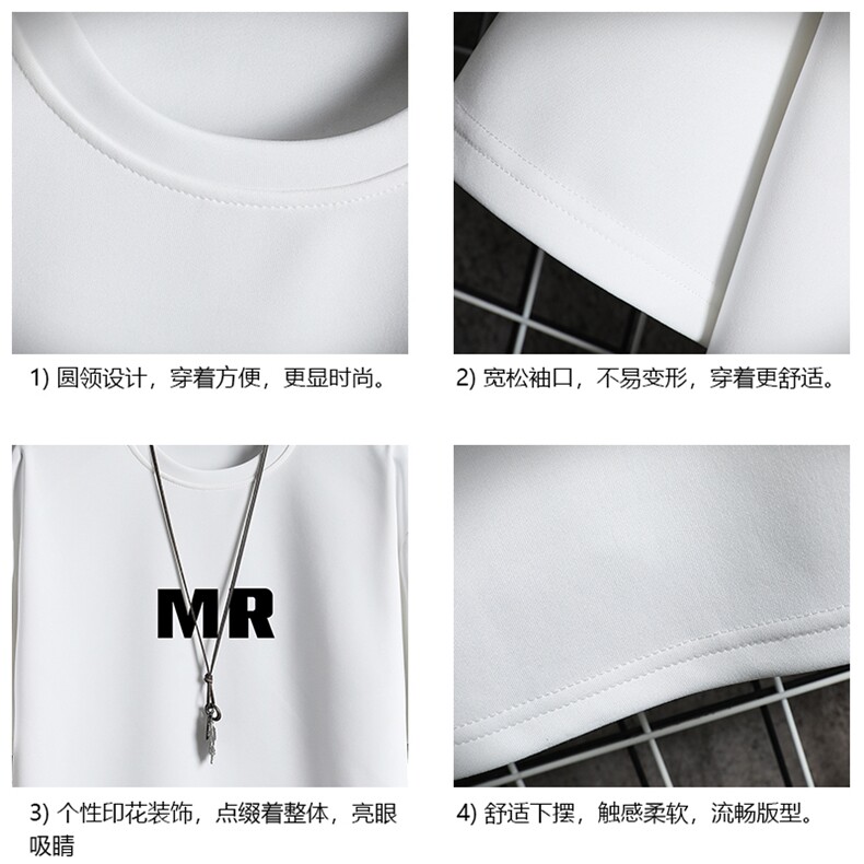 TK28253-P25春夏季七分袖t恤男大码五分袖男短袖中袖网格,男装T恤,电商A040A