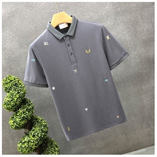 1506/QGP70160/P40新款高品质刺绣翻领Polo衫百搭休闲百搭有领t恤，男装T恤，星座1506