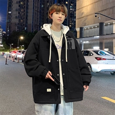 秋季新款潮牌连帽休闲假两件夹克外套男女A436-1039-P80128，男装夹克，电商A436