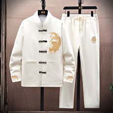 风套装刺绣盘扣男套装，男装休闲套装，星座1206（原A206）