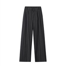 2026春夏复古条纹男女款显瘦宽松休闲直筒阔腿西装裤6613-特P79，男装西服套装，电商C305A