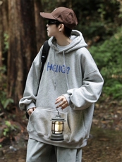重磅华棉连帽发泡印花宽松卫衣男女学生支持班服聚会定制S-4XL，男装卫衣，星座115A-3