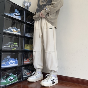 港风休闲裤男宽松直筒拖地裤束脚裤卫裤 KP626 P50图片