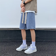 新款高质量休闲短裤潮流五分裤男宽松大码阔腿破洞牛仔高街DK3230，男装牛仔裤，星座1013