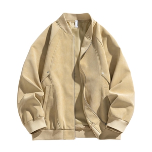 2025春季新款皮衣夹克男青少年学生潮流麂皮外套图片