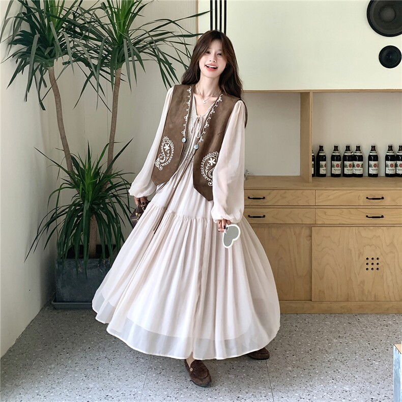 新款连衣裙+马甲时尚套装5768-P195K288,女装套装/套裙,2C332