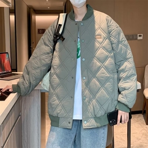 菱形格棉衣男韩版潮流帅气2025冬季新款ins宽松百搭外套W3939-P68图片