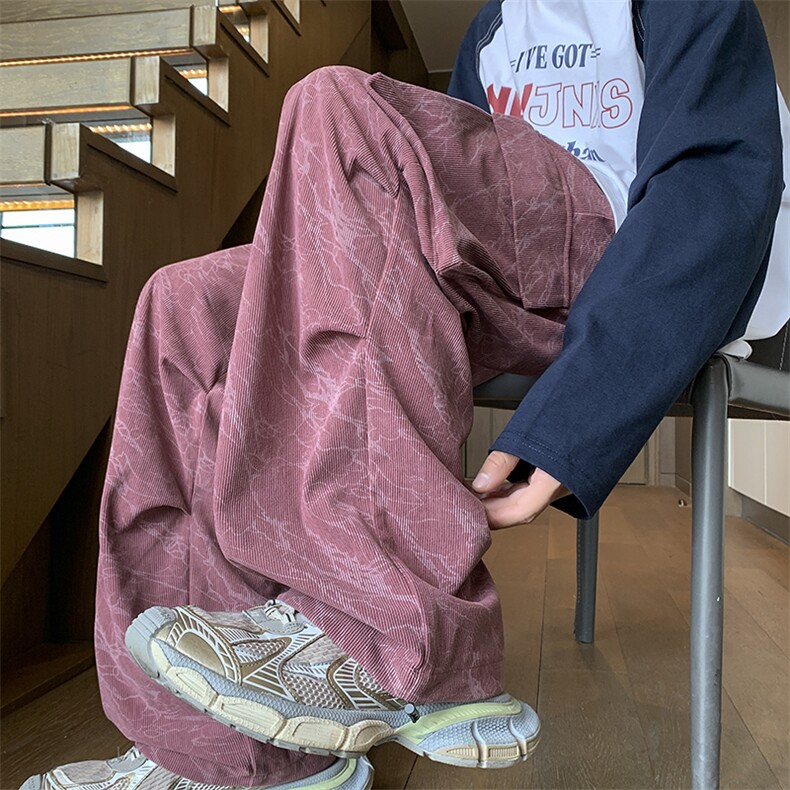秋季新款满印字母绣花伞兵褶工装休闲裤XZ604-KG81-特P40控78,男装工装外套,星座604