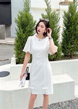 [现货]蝴蝶结订珠款连衣裙，两色、三个尺码，女装连衣裙，依柏璐(1F)