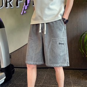 DK2516 P58 78 小伙风店主风个性水洗刺绣休闲五分裤男短裤图片