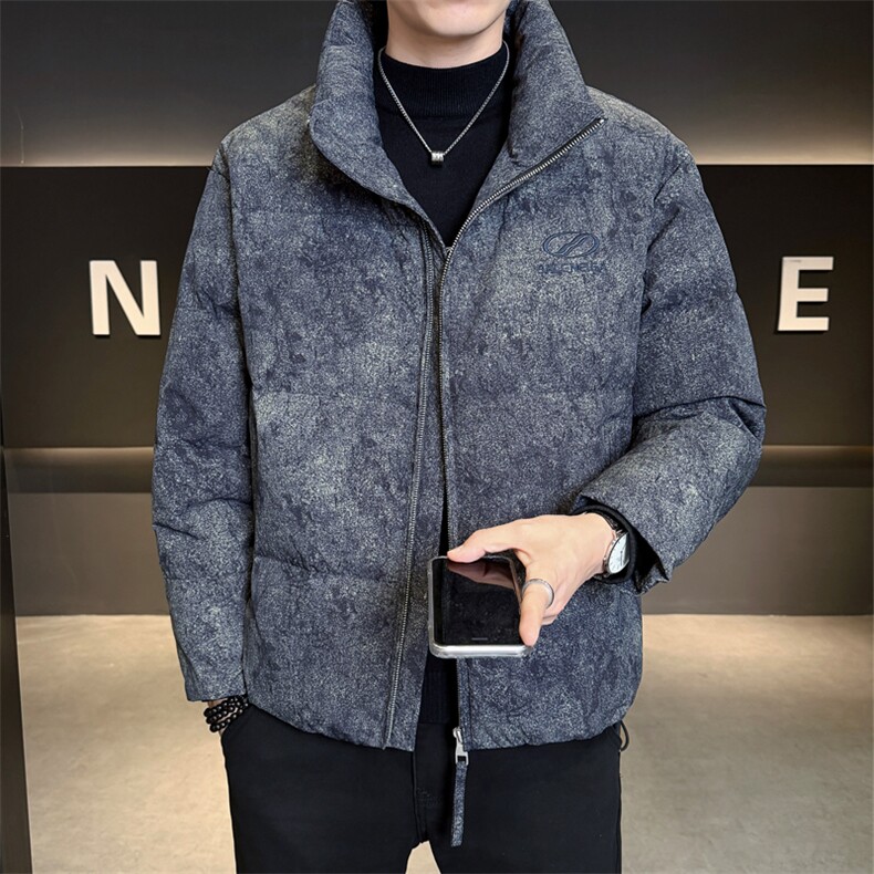 标90男休闲立领羽绒服图案面包服外套上衣A329-YR2567-P255,男装羽绒服,电商A329