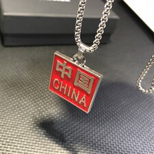 G1838欧美吊坠个性项链创意男士钛钢吊坠T恤链毛衣链配饰，项链，星座510A-2