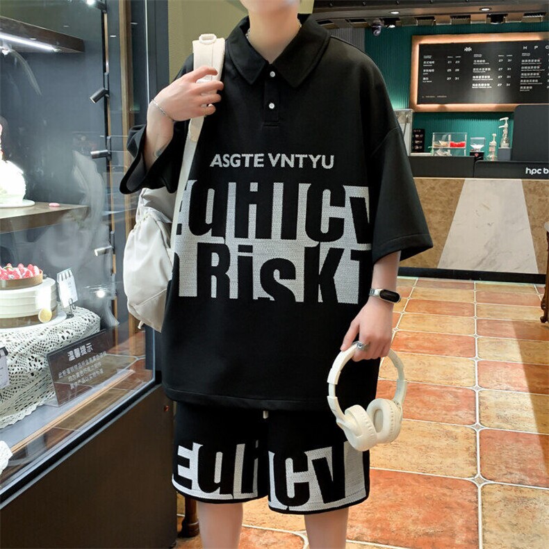 2025新款青少年冰丝短袖套装面料超好，男装休闲套装，星座1206（原A206）