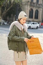 狐狸毛派克服，其它，贻思茗