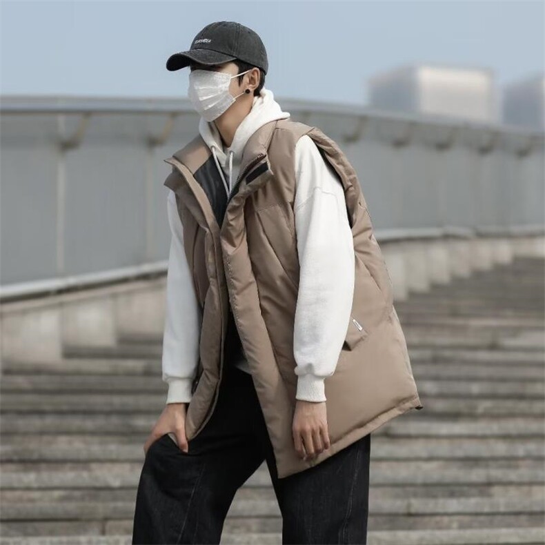 原宿秋季纯色加厚马甲男百搭潮新款宽松型M9009P55,男装背心/马甲,星座1116-2