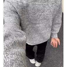 复古灰色正肩毛衣男款冬季圆领套头内搭打底针织衫MY501，男装针织衫/毛衣，星座1116A（原606A-3）