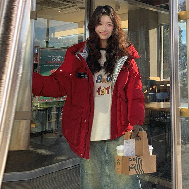 2C085-Q958P310新款90白鸭绒字母印花羽绒服外套K468现货,女装羽绒服,2C085