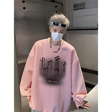 秋季新款潮牌字母印花男wycm-8010卫衣圆领纯棉特批28控49，男装卫衣，星座605(原A050)