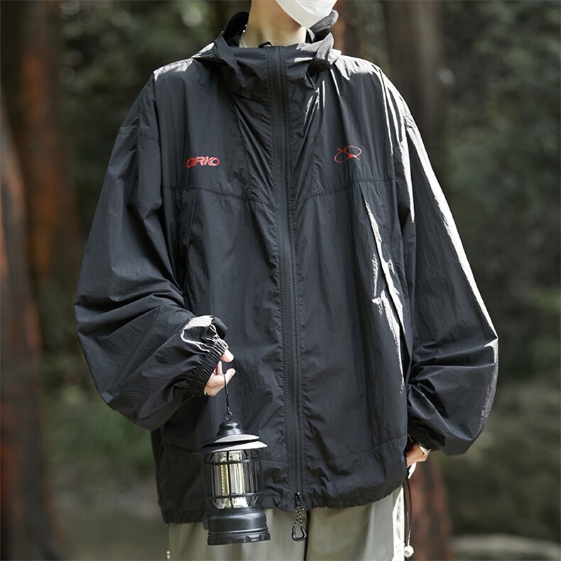 2024年夏季夏季港风日系复古户外山系连帽防晒衣男女潮FS124-P48,男装防晒衣,星座313A(原308A-2)
