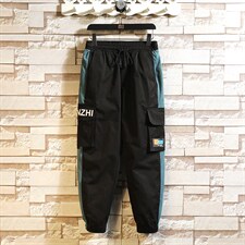 7XL-M撞色工装休闲长裤2023秋季新款加肥加大码胖子裤子控价68，男装休闲裤，钱塘717(原712)