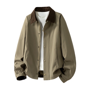 翻领夹克男春季简约宽松潮流百搭上衣服JK268-P78图片