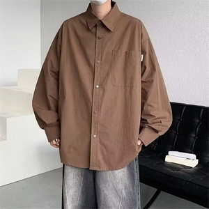 日系衬衫男女长袖港风潮文艺百搭宽松2024秋季ins外套CY947X-P33图片