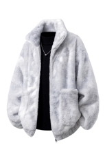 1羊羔毛棉衣潮扎染情侣大码M-5XL毛绒外套男YG7503P128控168，男装棉衣，星座226-2