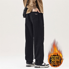 纯棉工装裤男士宽松直筒休闲裤秋冬季长裤J8011-P45/加绒P55特批，男装工装外套，星座509