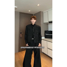 1506/QXZ2600/P59秋冬新款轻奢男士韩版潮流ins港风痞帅夹克，男装夹克，星座1506