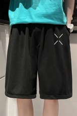 冰丝短裤男士大码宽松休闲五分裤男运动中裤MK37305-P15，男装休闲裤，电商A040