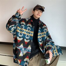 2025秋冬新款民族风男士中长款呢大衣宽松毛呢风衣F16-P90控118，男装民族服装，电商A006