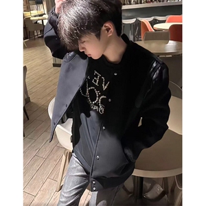 撞色棒球服外套女春秋2025年新款韩版休闲百搭复古夹克 J8035图片