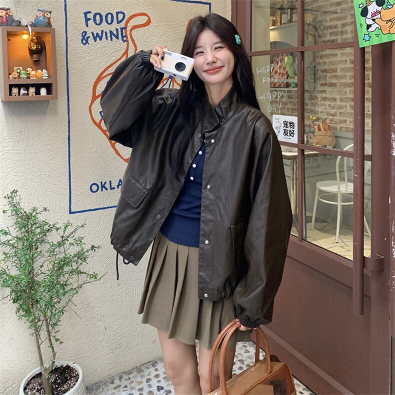 新款现货主推超软皮衣9876-P145-K198,女装皮衣,2C129
