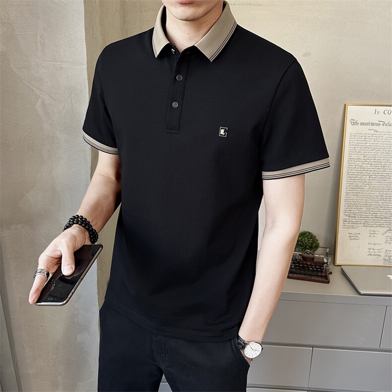 新款短袖男夏季外穿薄款翻领Polo衫T恤休闲上衣PL9012-P65,男装T恤,电商A237