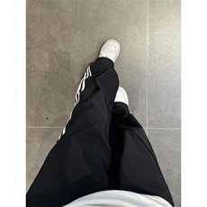 cleanfit美式三条杠织带休闲卫裤男生松弛感穿搭裤子弯刀直筒裤潮，男装工装外套，星座1007（原301D）